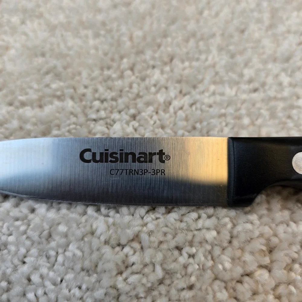 Cuisinart Paring Knife Black 3.5 Inch Triple Rivet C77TRN3P-3PR